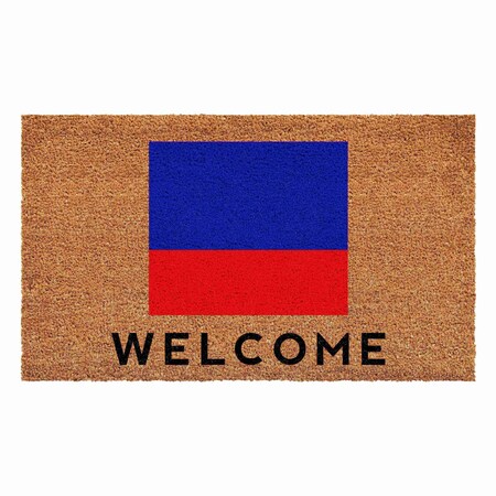 Calloway Mills Personalized Door Mat, Blue, Red, Black, Natural, 36 in W x 72 in L 108123672E